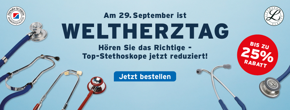 Am 29. September ist Weltherztag - hören Sie das Richtige - Top-Stethoskope jetzt reduziert!
